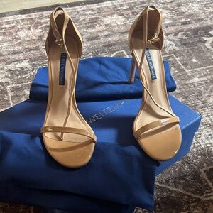 Stuart Weitzman Nude Patent Heels